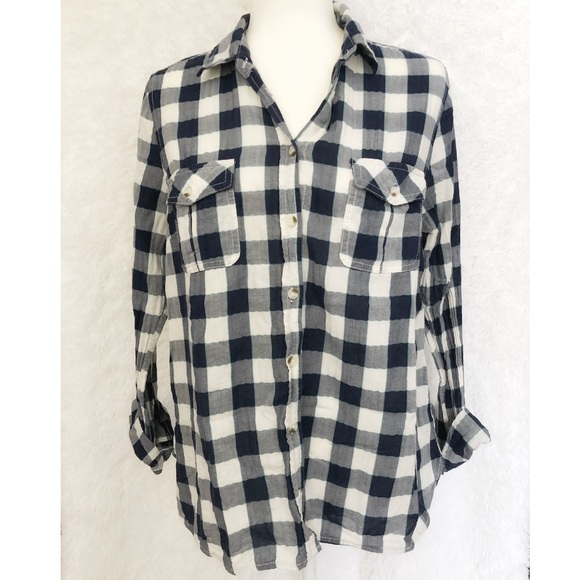 Sonoma Tops - {Sonoma} Navy Plaid Button Up